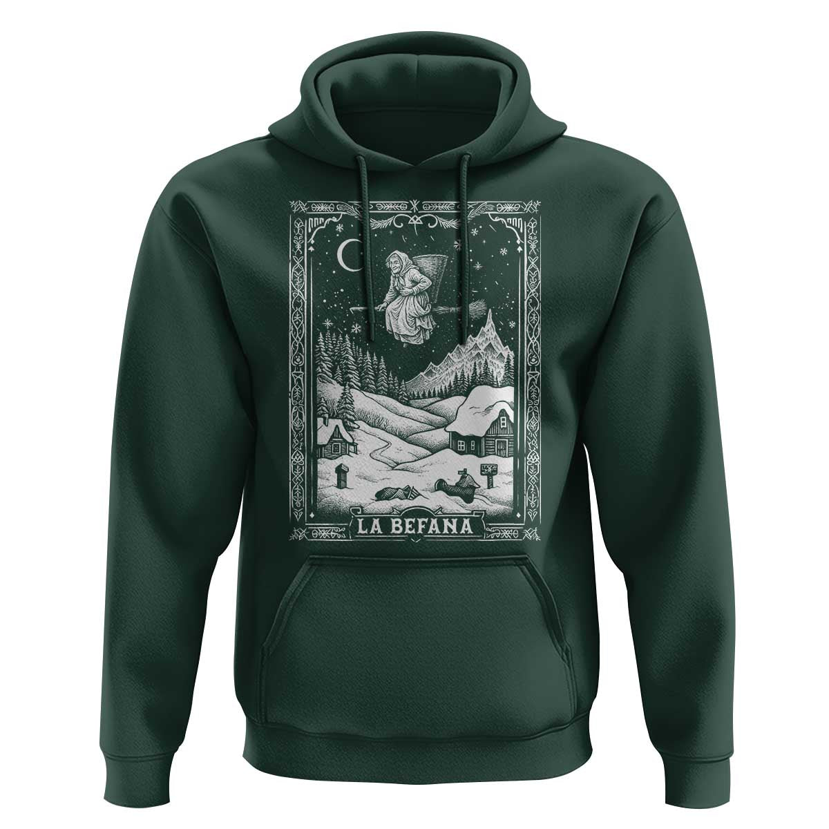 Italian Christmas La Befana Hoodie Buon Befana Folklore Xmas Witch - Wonder Print Shop