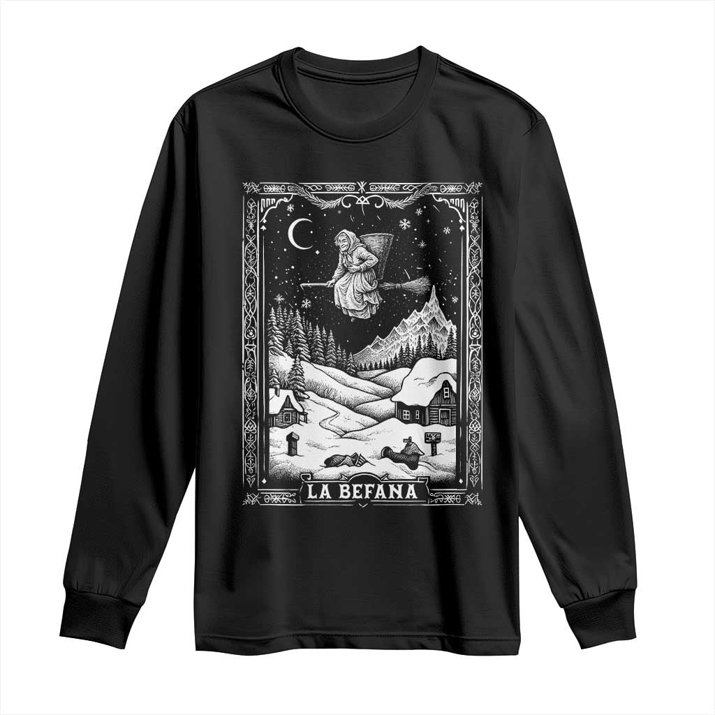 Italian Christmas La Befana Long Sleeve Shirt Buon Befana Folklore Xmas Witch - Wonder Print Shop
