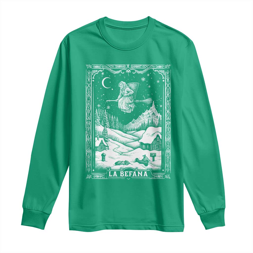 Italian Christmas La Befana Long Sleeve Shirt Buon Befana Folklore Xmas Witch - Wonder Print Shop