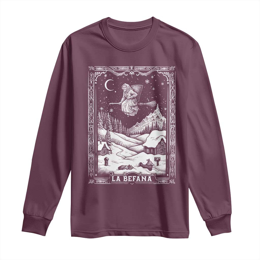 Italian Christmas La Befana Long Sleeve Shirt Buon Befana Folklore Xmas Witch - Wonder Print Shop