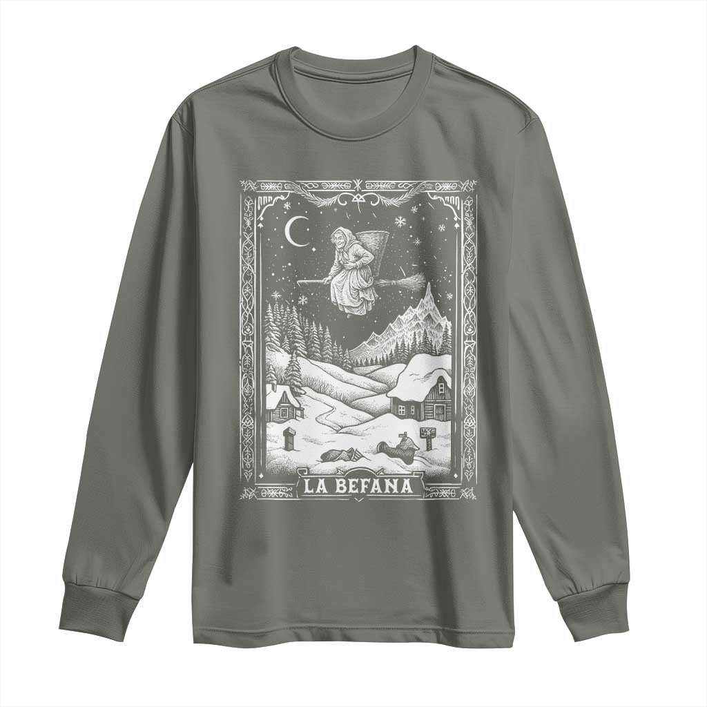 Italian Christmas La Befana Long Sleeve Shirt Buon Befana Folklore Xmas Witch - Wonder Print Shop