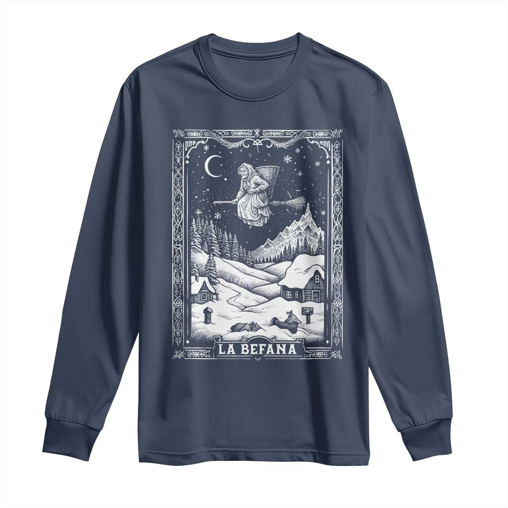 Italian Christmas La Befana Long Sleeve Shirt Buon Befana Folklore Xmas Witch - Wonder Print Shop