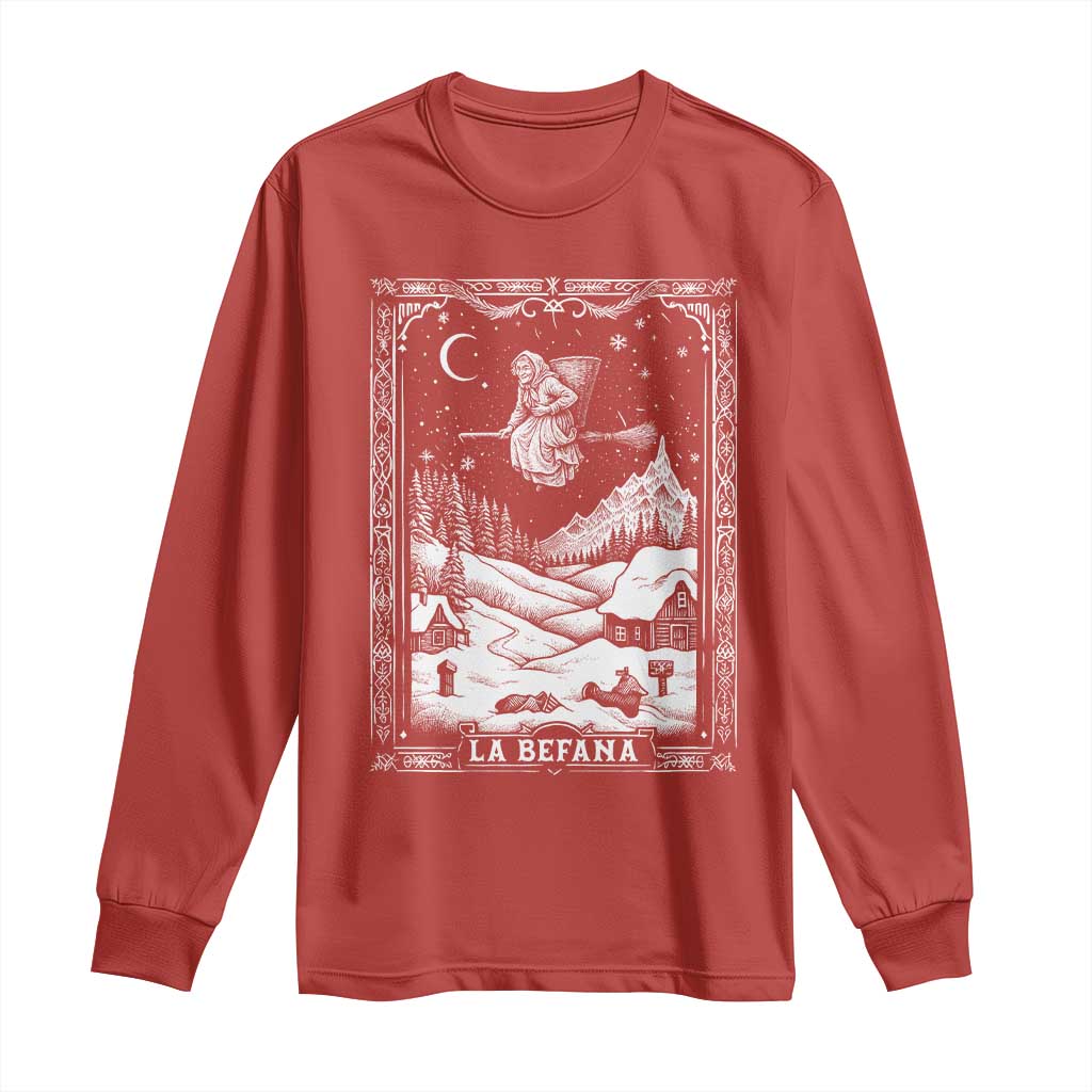 Italian Christmas La Befana Long Sleeve Shirt Buon Befana Folklore Xmas Witch - Wonder Print Shop