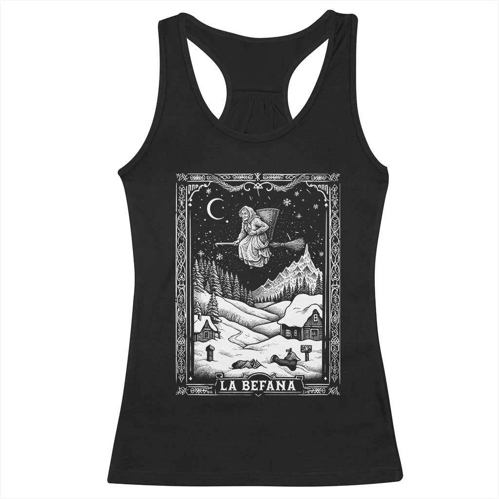 Italian Christmas La Befana Racerback Tank Top Buon Befana Folklore Xmas Witch - Wonder Print Shop