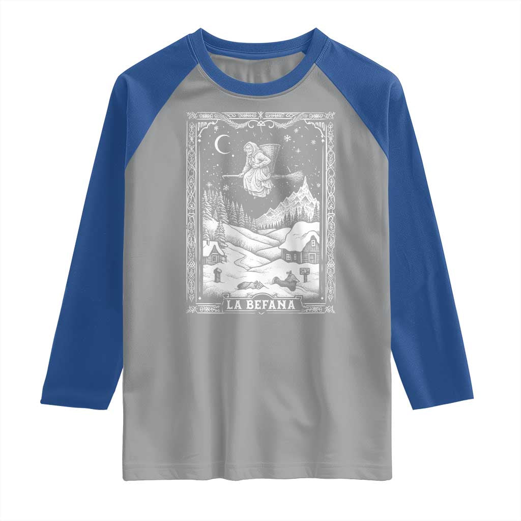 Italian Christmas La Befana Raglan Shirt Buon Befana Folklore Xmas Witch - Wonder Print Shop