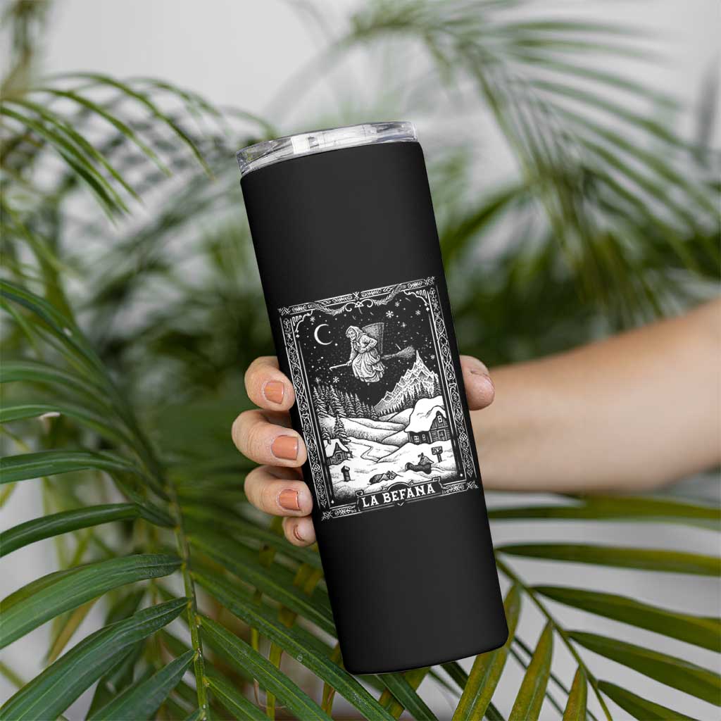 Italian Christmas La Befana Skinny Tumbler Buon Befana Folklore Xmas Witch - Wonder Print Shop