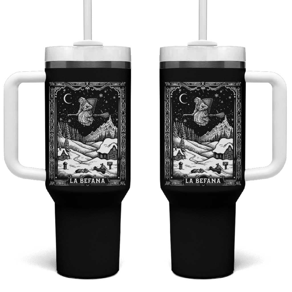 Italian Christmas La Befana Tumbler With Handle Buon Befana Folklore Xmas Witch - Wonder Print Shop
