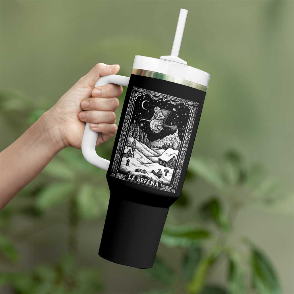Italian Christmas La Befana Tumbler With Handle Buon Befana Folklore Xmas Witch - Wonder Print Shop