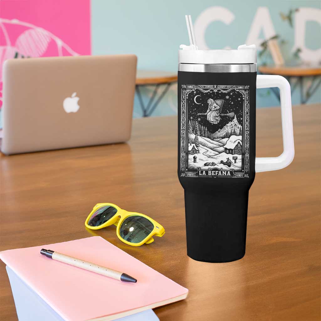 Italian Christmas La Befana Tumbler With Handle Buon Befana Folklore Xmas Witch - Wonder Print Shop