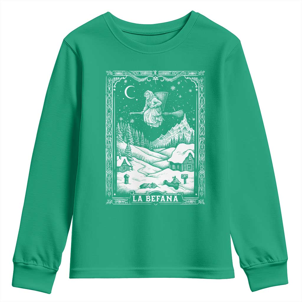 Italian Christmas La Befana Youth Sweatshirt Buon Befana Folklore Xmas Witch - Wonder Print Shop