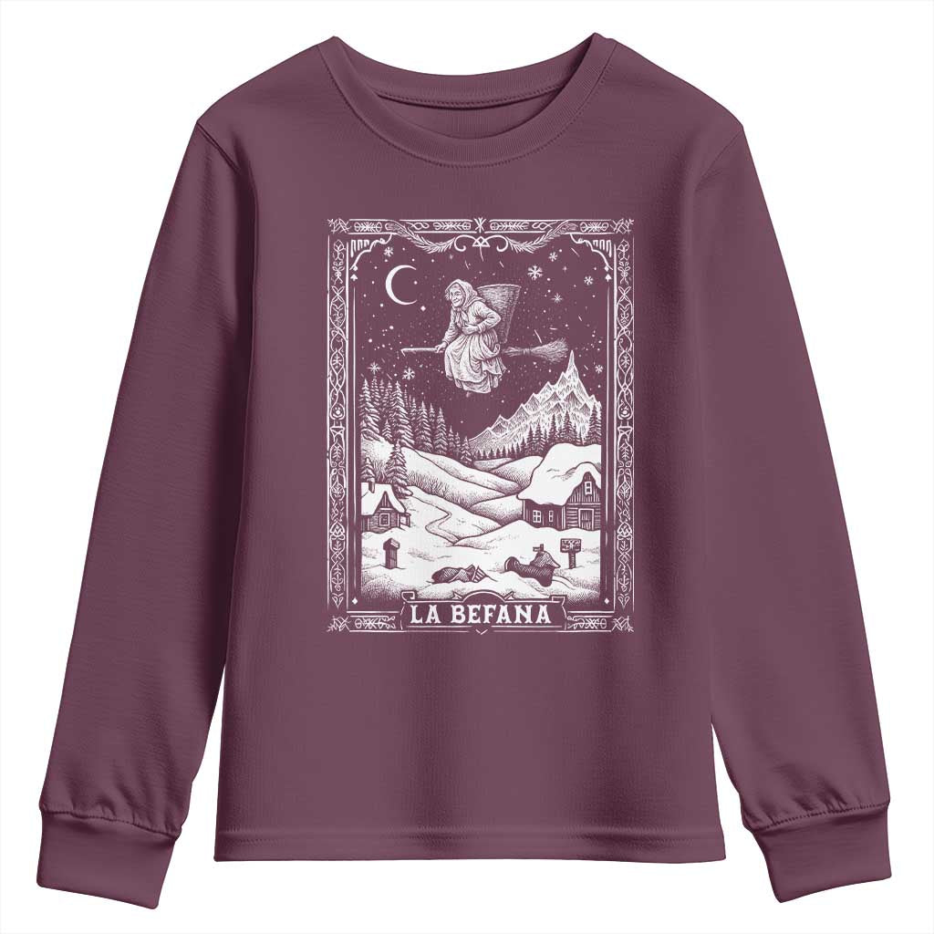 Italian Christmas La Befana Youth Sweatshirt Buon Befana Folklore Xmas Witch - Wonder Print Shop
