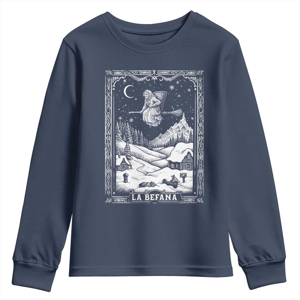 Italian Christmas La Befana Youth Sweatshirt Buon Befana Folklore Xmas Witch - Wonder Print Shop