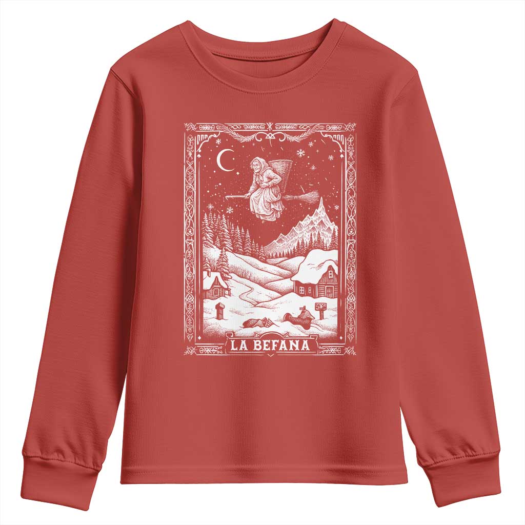 Italian Christmas La Befana Youth Sweatshirt Buon Befana Folklore Xmas Witch - Wonder Print Shop