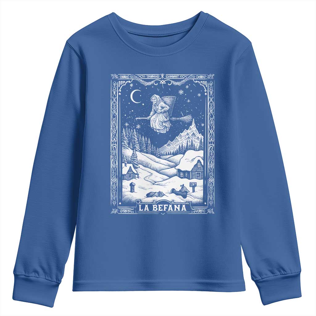 Italian Christmas La Befana Youth Sweatshirt Buon Befana Folklore Xmas Witch - Wonder Print Shop