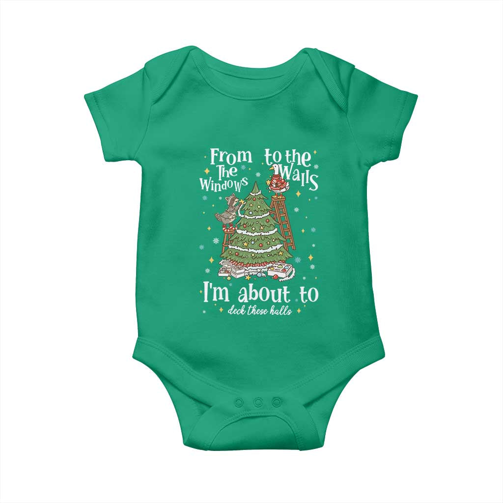 From The Windows To The Walls I'm About To Deck These Halls Christmas Baby Onesie - Wonder Print Shop