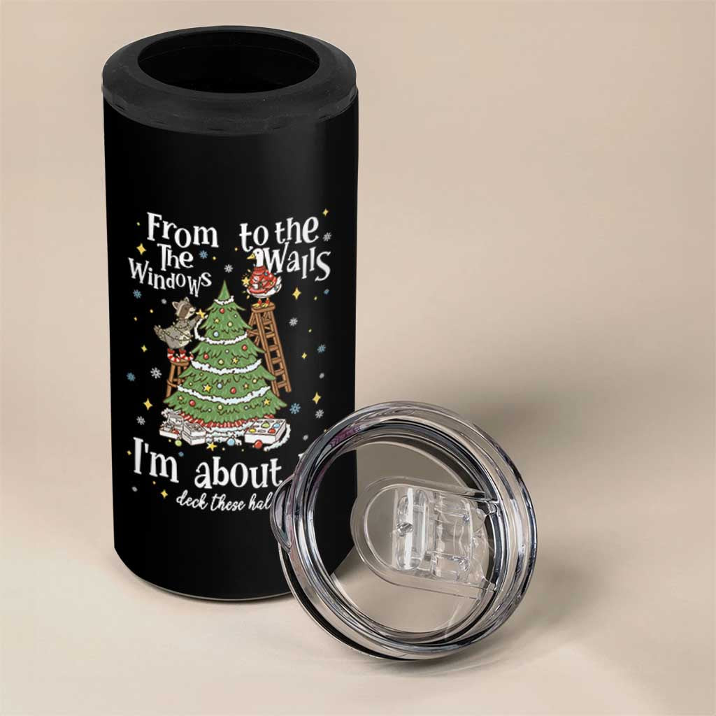 From The Windows To The Walls I'm About To Deck These Halls Christmas 4 in 1 Can Cooler Tumbler - Wonder Print Shop