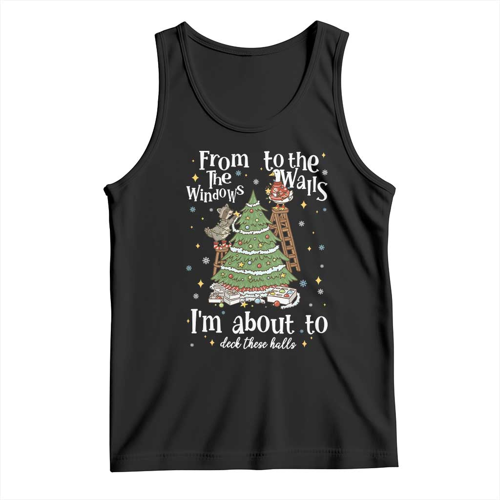From The Windows To The Walls I'm About To Deck These Halls Christmas Tank Top - Wonder Print Shop