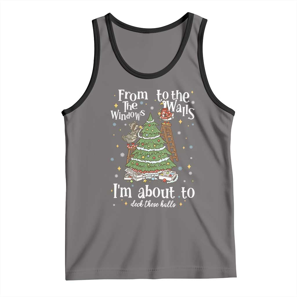 From The Windows To The Walls I'm About To Deck These Halls Christmas Tank Top - Wonder Print Shop