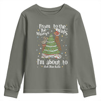 From The Windows To The Walls I'm About To Deck These Halls Christmas Youth Sweatshirt - Wonder Print Shop