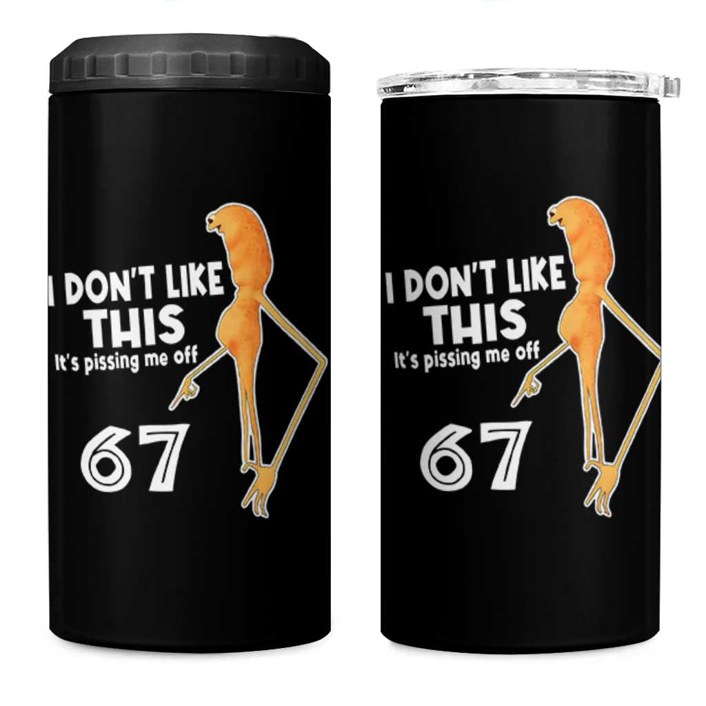 Funny Marcus The Worm 67 Meme 4 in 1 Can Cooler Tumbler I Dont Like This Its Pissing Me Off - Wonder Print Shop