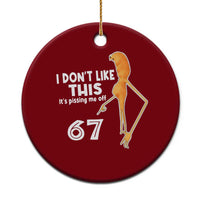 Funny Marcus The Worm 67 Meme Ceramic Ornament I Dont Like This Its Pissing Me Off - Wonder Print Shop