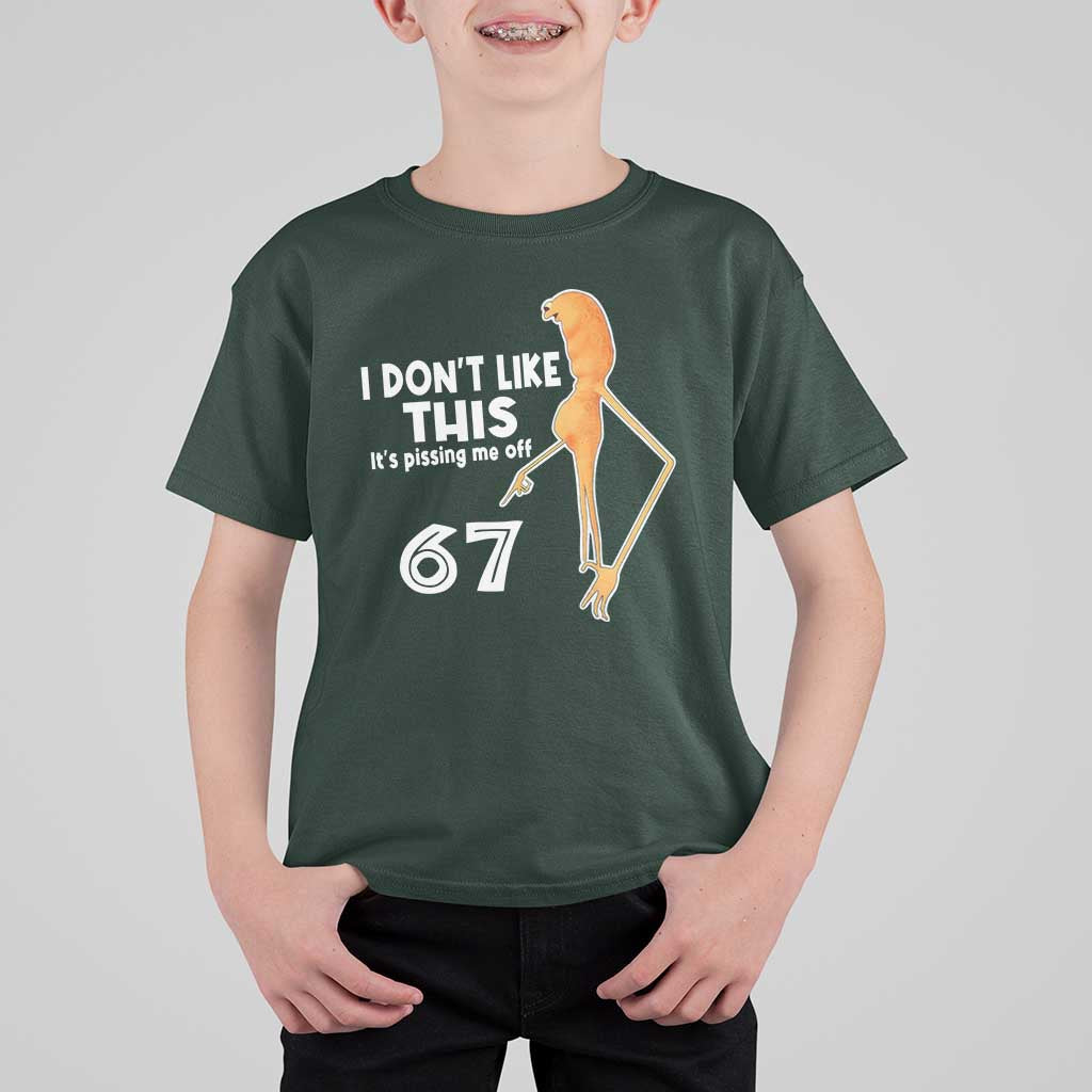 Funny Marcus The Worm 67 Meme T Shirt For Kid I Dont Like This Its Pissing Me Off - Wonder Print Shop