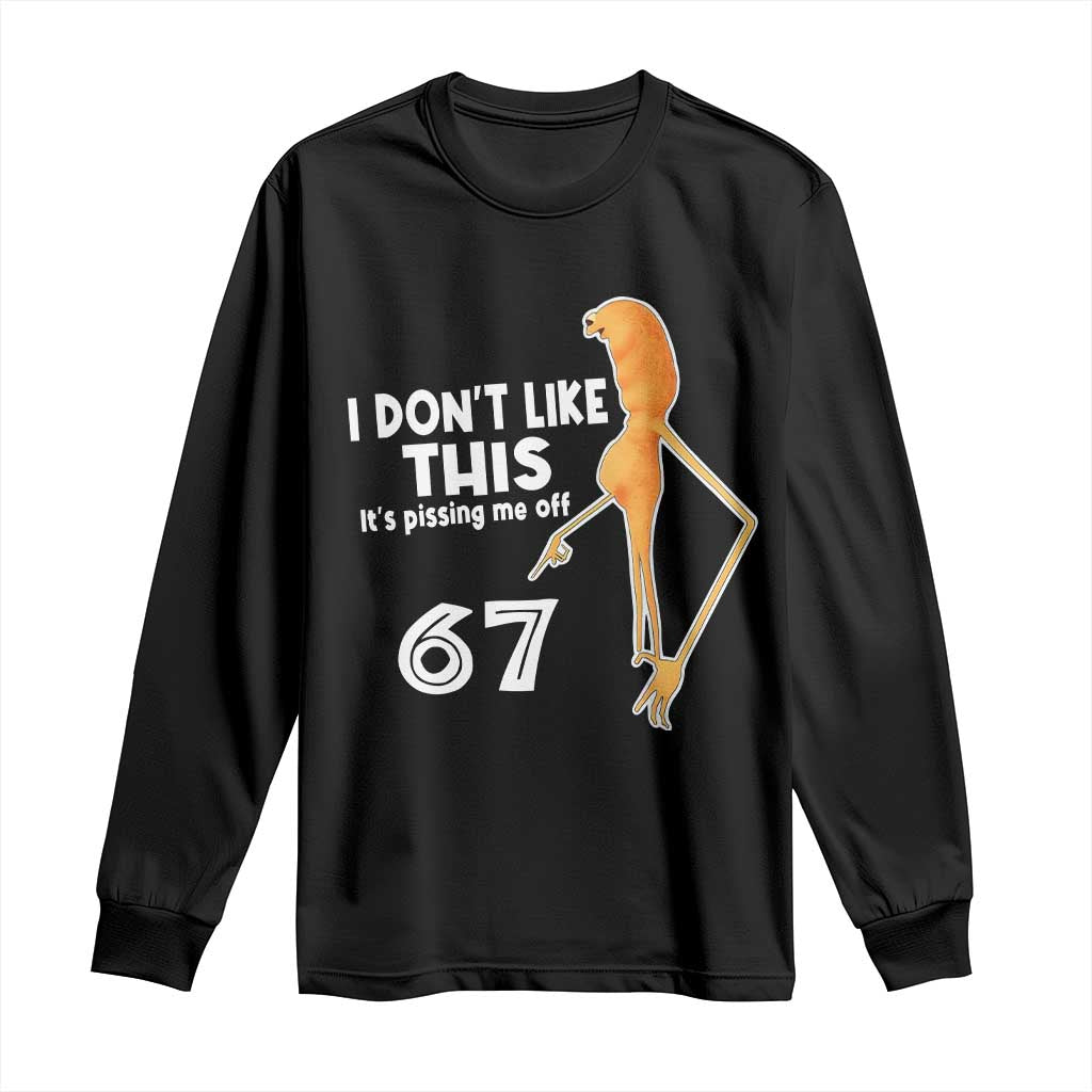 Funny Marcus The Worm 67 Meme Long Sleeve Shirt I Dont Like This Its Pissing Me Off - Wonder Print Shop