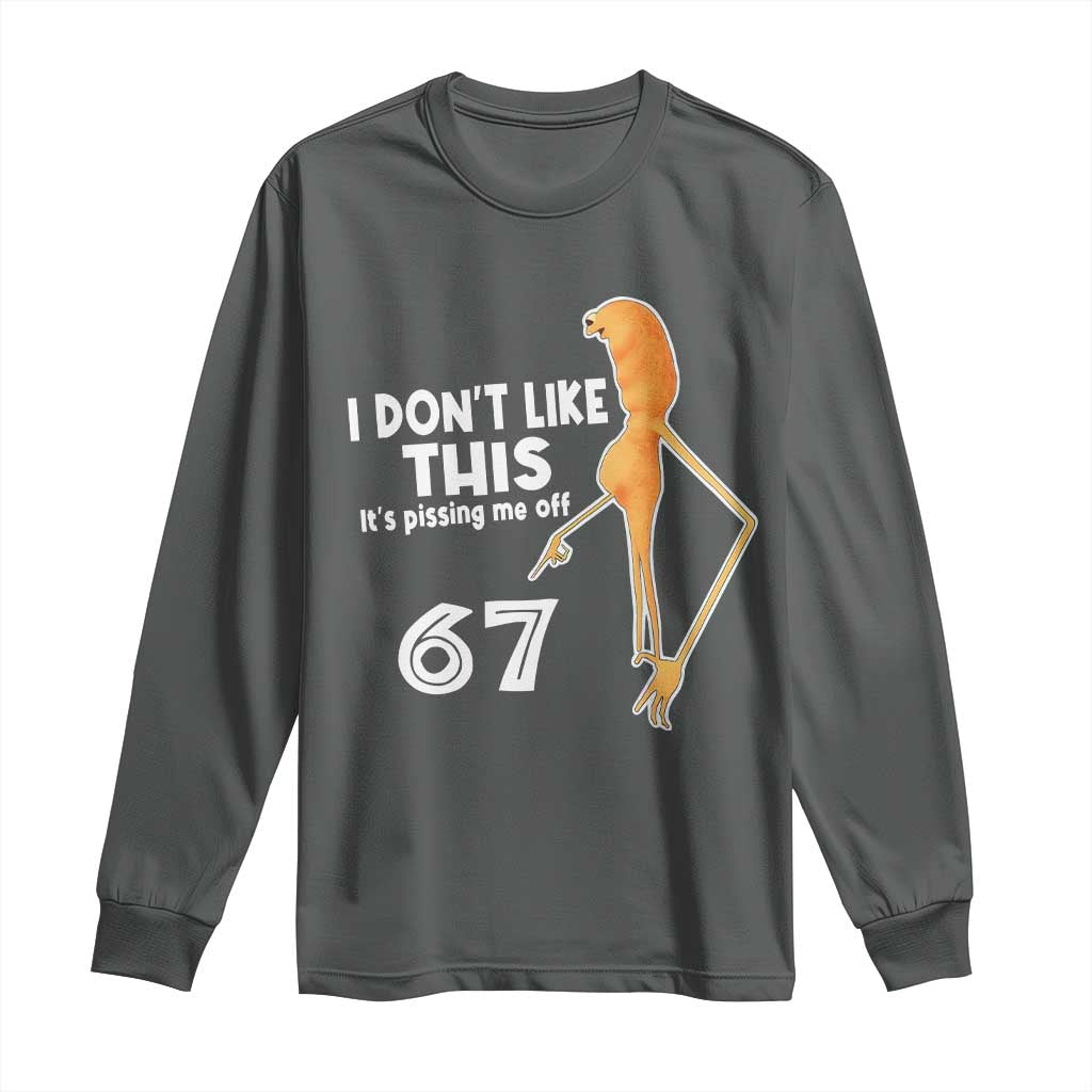 Funny Marcus The Worm 67 Meme Long Sleeve Shirt I Dont Like This Its Pissing Me Off - Wonder Print Shop