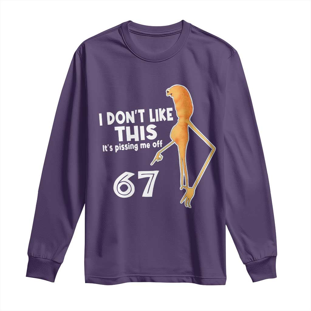 Funny Marcus The Worm 67 Meme Long Sleeve Shirt I Dont Like This Its Pissing Me Off - Wonder Print Shop