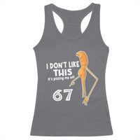 Funny Marcus The Worm 67 Meme Racerback Tank Top I Dont Like This Its Pissing Me Off - Wonder Print Shop