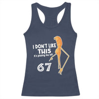 Funny Marcus The Worm 67 Meme Racerback Tank Top I Dont Like This Its Pissing Me Off - Wonder Print Shop