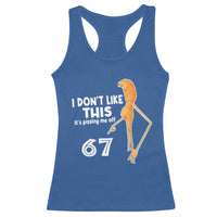 Funny Marcus The Worm 67 Meme Racerback Tank Top I Dont Like This Its Pissing Me Off - Wonder Print Shop