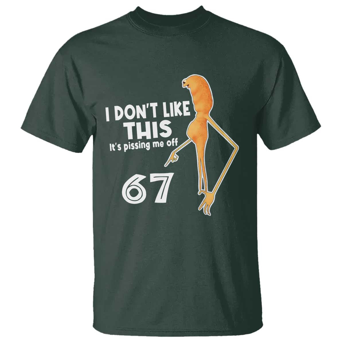 Funny Marcus The Worm 67 Meme T Shirt I Dont Like This Its Pissing Me Off - Wonder Print Shop