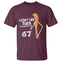 Funny Marcus The Worm 67 Meme T Shirt I Dont Like This Its Pissing Me Off - Wonder Print Shop
