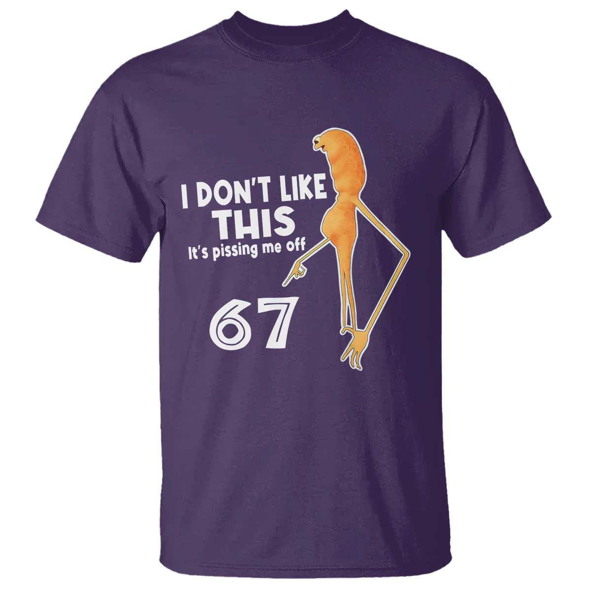 Funny Marcus The Worm 67 Meme T Shirt I Dont Like This Its Pissing Me Off - Wonder Print Shop