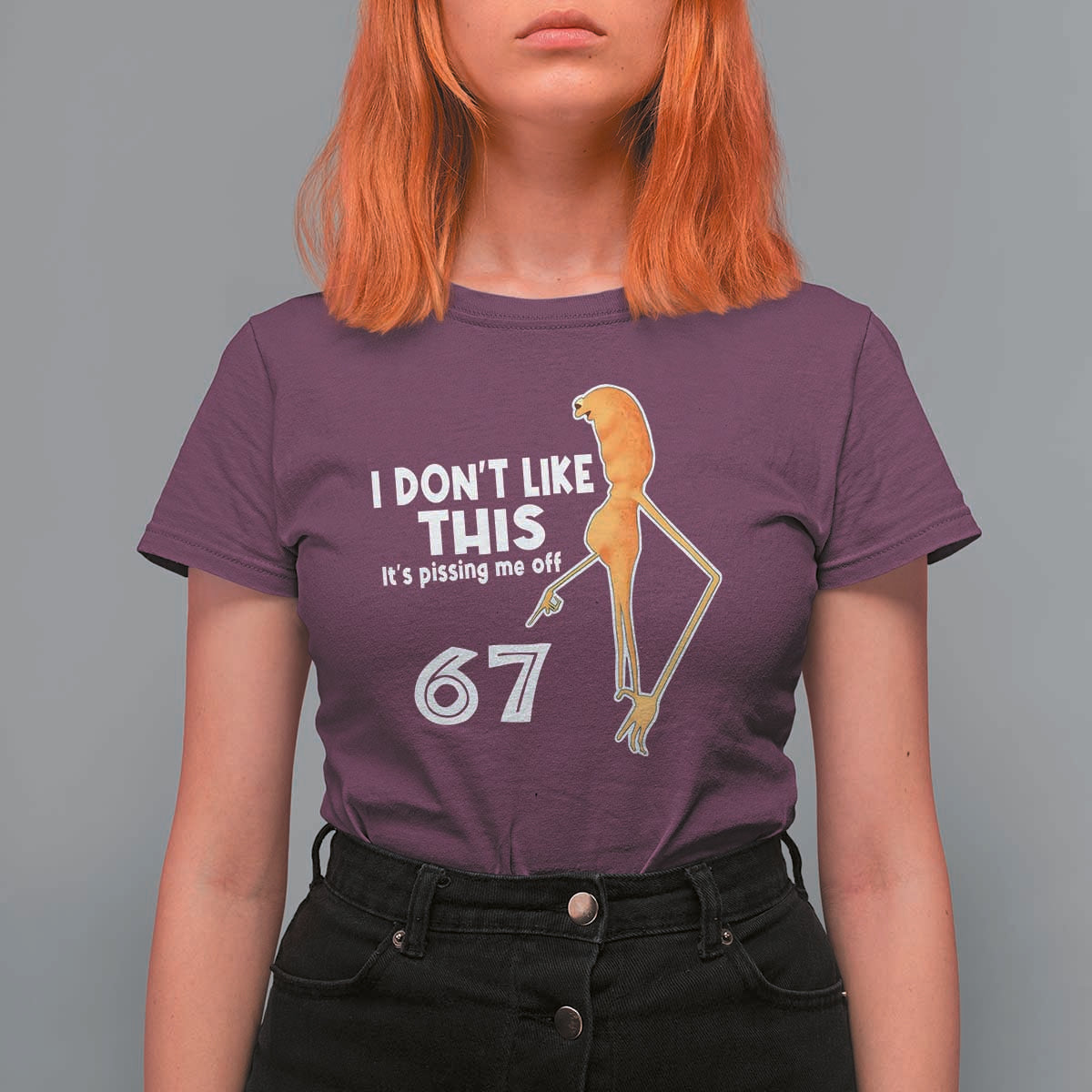 Funny Marcus The Worm 67 Meme T Shirt For Women I Dont Like This Its Pissing Me Off - Wonder Print Shop