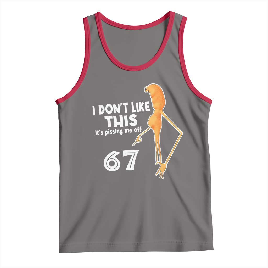Funny Marcus The Worm 67 Meme Tank Top I Dont Like This Its Pissing Me Off - Wonder Print Shop
