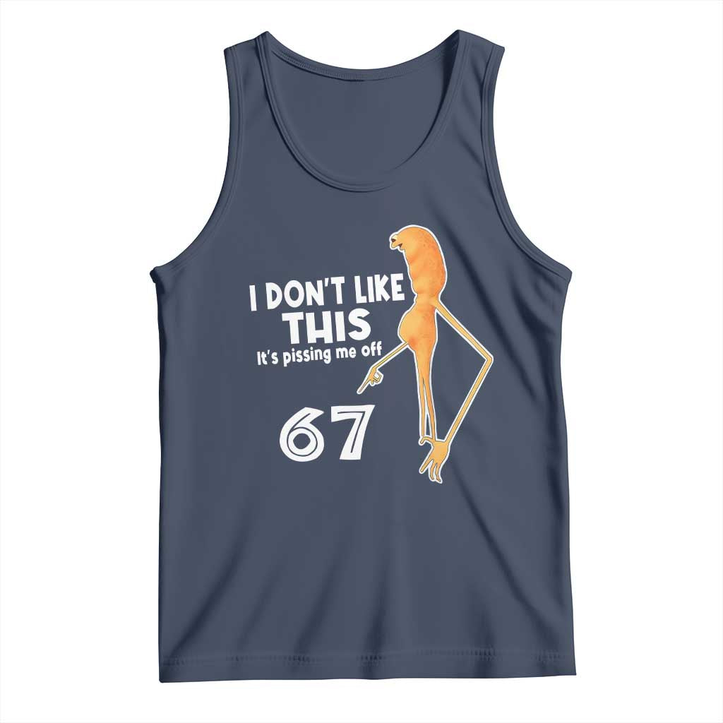 Funny Marcus The Worm 67 Meme Tank Top I Dont Like This Its Pissing Me Off - Wonder Print Shop