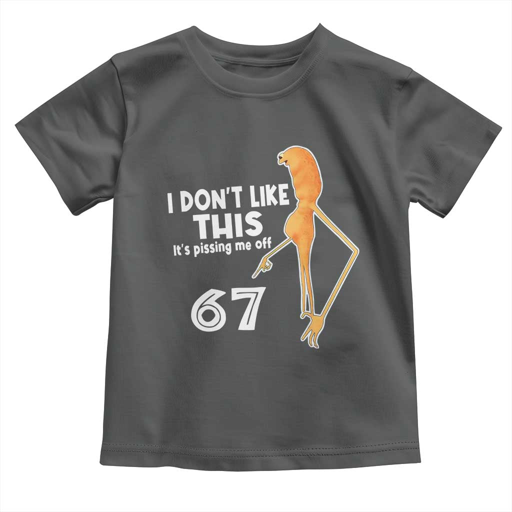 Funny Marcus The Worm 67 Meme Toddler T Shirt I Dont Like This Its Pissing Me Off - Wonder Print Shop