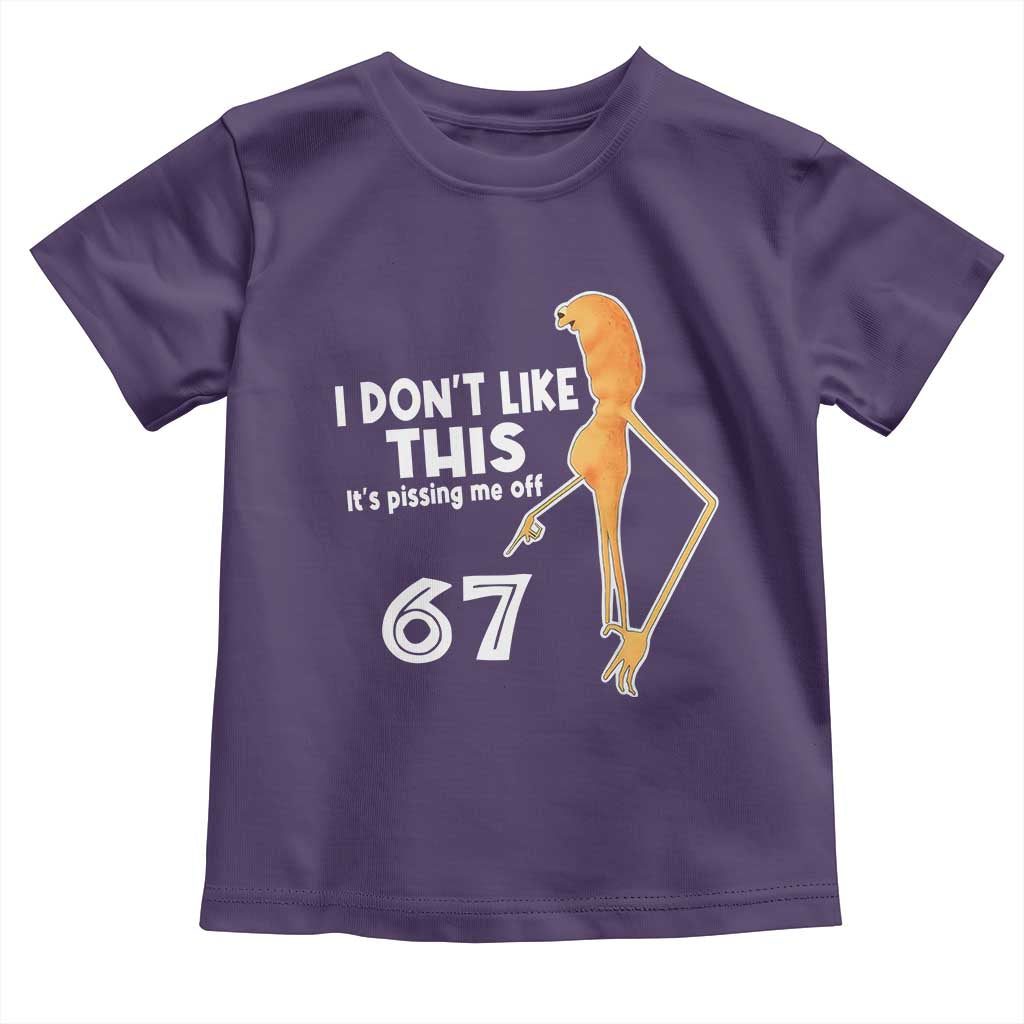 Funny Marcus The Worm 67 Meme Toddler T Shirt I Dont Like This Its Pissing Me Off - Wonder Print Shop