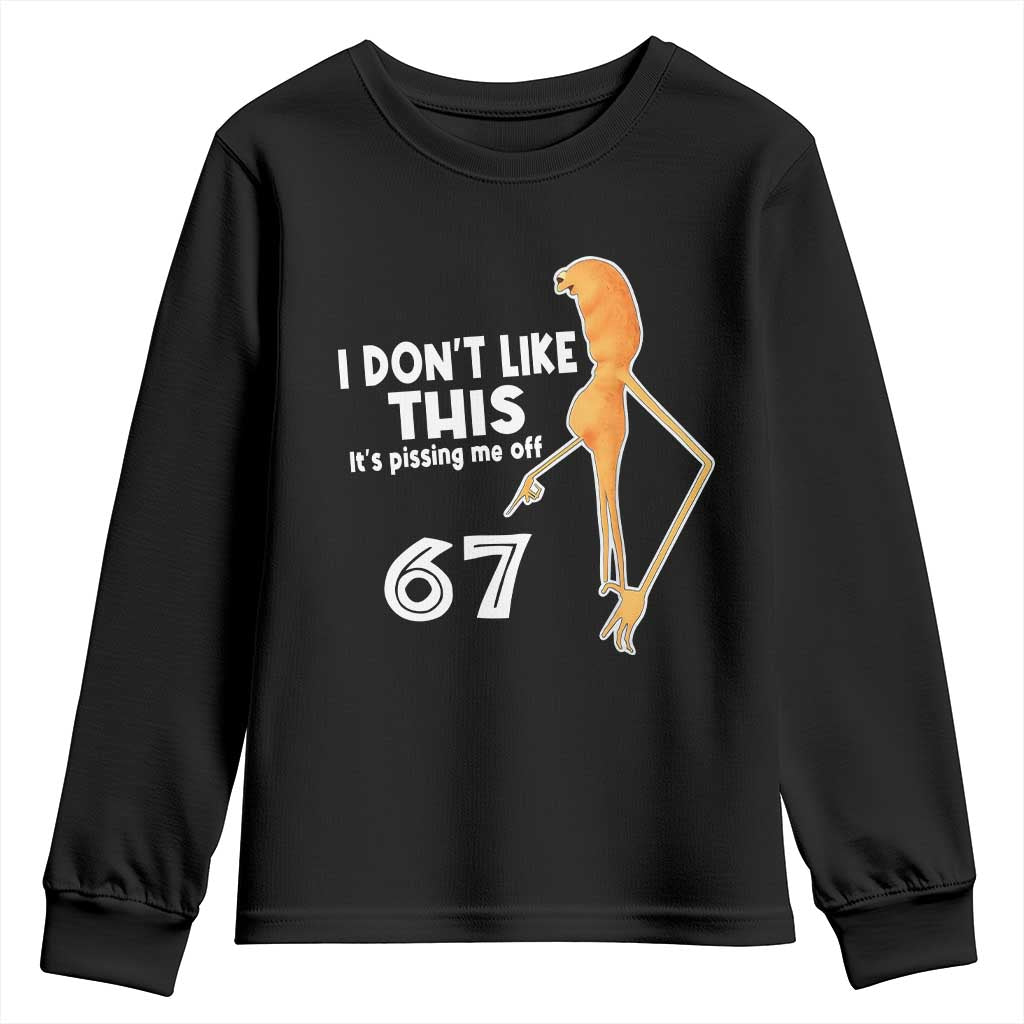 Funny Marcus The Worm 67 Meme Youth Sweatshirt I Dont Like This Its Pissing Me Off - Wonder Print Shop