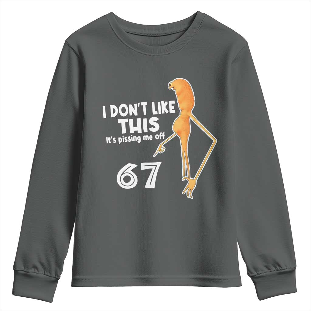 Funny Marcus The Worm 67 Meme Youth Sweatshirt I Dont Like This Its Pissing Me Off - Wonder Print Shop