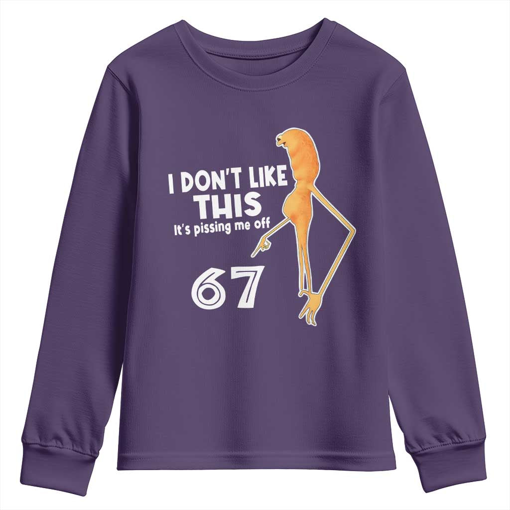 Funny Marcus The Worm 67 Meme Youth Sweatshirt I Dont Like This Its Pissing Me Off - Wonder Print Shop