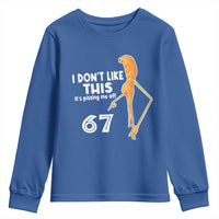 Funny Marcus The Worm 67 Meme Youth Sweatshirt I Dont Like This Its Pissing Me Off - Wonder Print Shop