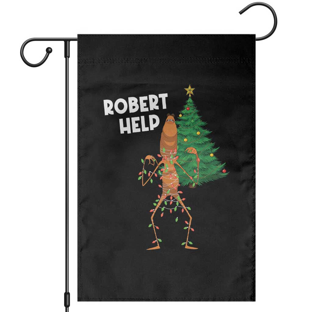 Funny Marcus The Worm Christmas Garden Flag Robert Help Xmas Tree - Wonder Print Shop