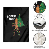 Funny Marcus The Worm Christmas Garden Flag Robert Help Xmas Tree - Wonder Print Shop