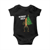 Funny Marcus The Worm Christmas Baby Onesie Robert Help Xmas Tree - Wonder Print Shop