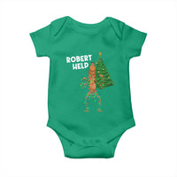 Funny Marcus The Worm Christmas Baby Onesie Robert Help Xmas Tree - Wonder Print Shop