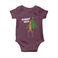 Funny Marcus The Worm Christmas Baby Onesie Robert Help Xmas Tree - Wonder Print Shop