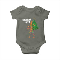Funny Marcus The Worm Christmas Baby Onesie Robert Help Xmas Tree - Wonder Print Shop